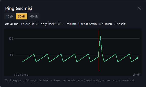 Ping geçmişi